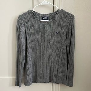 Chase Lands End Grey Textured Sweater